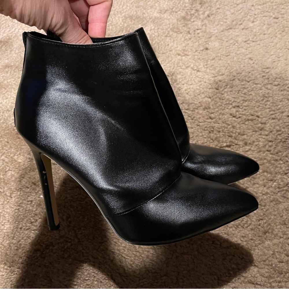 NEW Anthropologie Jojo Fox black leather booties boots heels